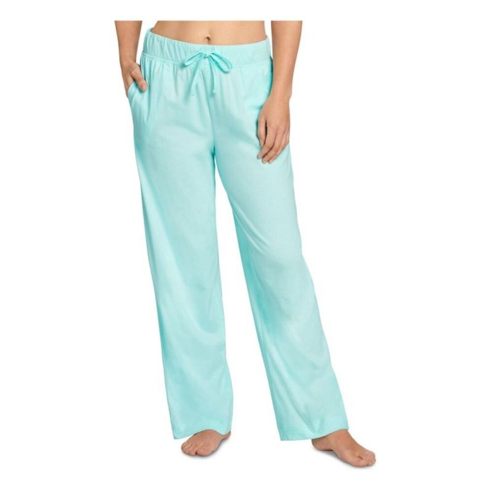 Jockey Aqua Lounge Sleep Pants Size XL Super Soft Drawstring Pajama Pants